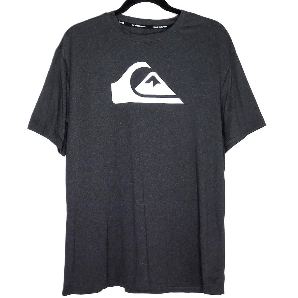 New Quicksilver Men's Loungewear Tee Top Gray & White Graphic Stretch Soft Sz L